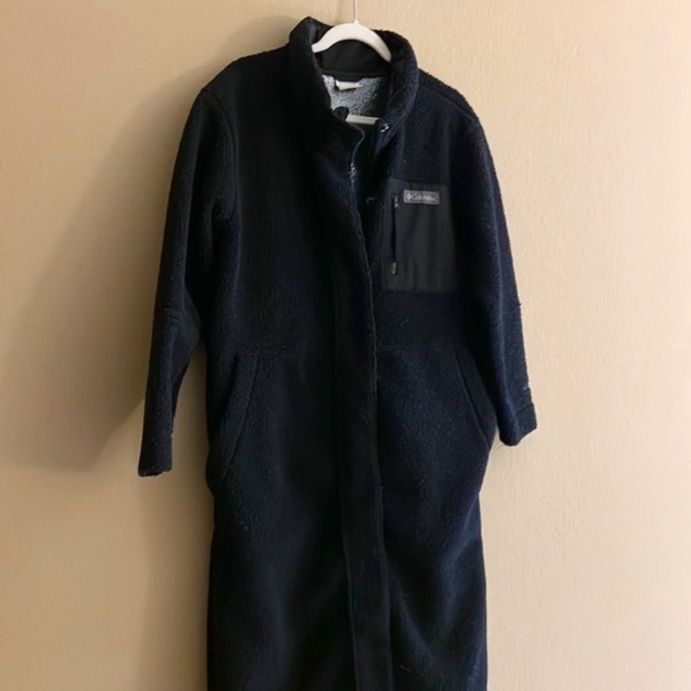 Columbia Women's black Panorama full length jacket fleece (MEDIUM)